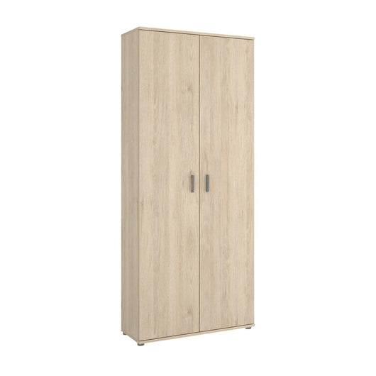 Armadio multiuso Arna, Mobile multifunzione portascope, Guardaroba a 2 ante, 78x35h190 cm, Rovere