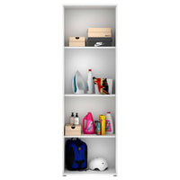 Armadio multiuso Aixam, Mobile multifunzione portascarpe, Guardaroba a 2 ante, 61x35h190 cm, Bianco