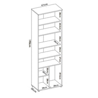 Armadio multiuso Apro, Mobile multifunzione portaoggetti, Guardaroba a 2 ante, 61x35h190 cm, Rovere