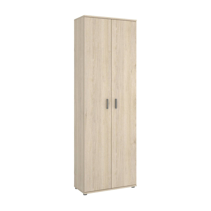 Armadio multiuso Apro, Mobile multifunzione portaoggetti, Guardaroba a 2 ante, 61x35h190 cm, Rovere