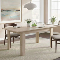 Tavolo allungabile Dalice, Tavolo per sala da pranzo allungabile, Tavolo da pranzo estensibile con allunga, cm 140/190x90h78, Rovere