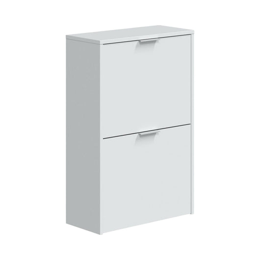 Scarpiera Arafat, Portascarpe salvaspazio a 2 ante, Scarpiera da ingresso , Armadio scarpiera, 50x22h76 cm, Bianco