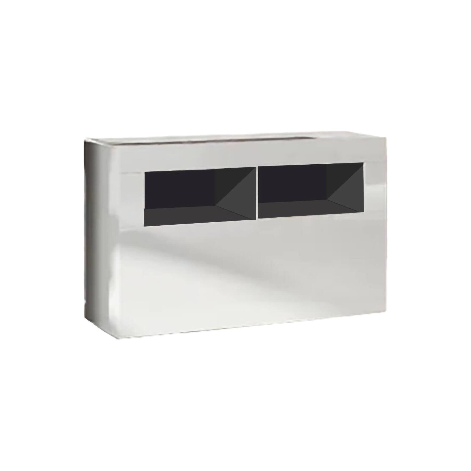 Scarpiera Bernardin, Mobile portascarpe, Armadio da ingresso multiuso, Mobiletto per calzature, Made in Italy, 91x35 h57 cm, Bianco lucido