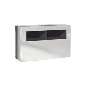 Scarpiera Bernardin, Mobile portascarpe, Armadio da ingresso multiuso, Mobiletto per calzature, Made in Italy, 91x35 h57 cm, Bianco lucido