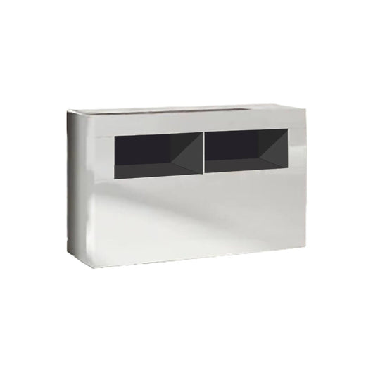 Scarpiera Bernardin, Mobile portascarpe, Armadio da ingresso multiuso, Mobiletto per calzature, Made in Italy, 91x35 h57 cm, Bianco lucido