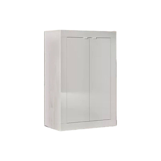 Armadio multiuso 2 ante Bienvenu, Mobile multifunzionale, Mobiletto scarpiera, Guardaroba porta scarpe, Made in Italy, 78x35 h113 cm, Bianco