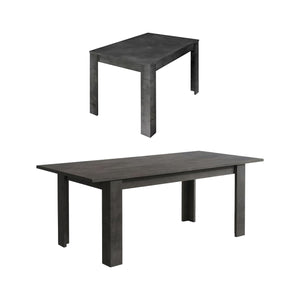 Tavolo allungabile 0, Tavolo da pranzo estensibile, Consolle multiuso con allunghe, Cm 137x90h79, Grigio Cemento