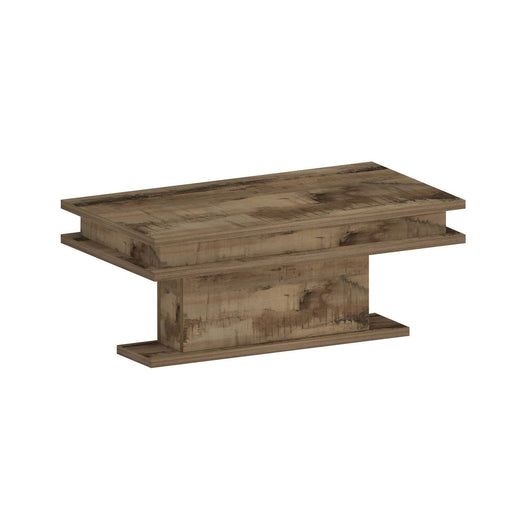 Tavolino da salotto Iside, Tavolino soggiorno, Mobile portaoggetti basso, Tavolino da caffÒ¨, 100x55h42 cm, Acero