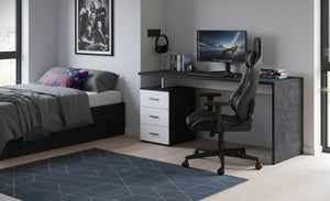 Scrivania Abisse, Scrittoio lineare, Scrivania ufficio multiuso, Scrivania salvaspazio multi posizione, 160x60h75 cm, Bianco e Ardesia