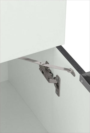 Scrivania Akiro, Mobile ad angolo con scaffali e piano da lavoro, Tavolo multiuso per ufficio, Scrivania salvaspazio, 100% Made in Italy, cm 70x57h140, Bianco e Ardesia