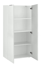 Libreria Donatella, Mobile portalibri con 4 vani, Biblioteca, 70x35h140 cm, Bianco