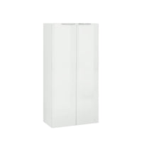 Libreria Donatella, Mobile portalibri con 4 vani, Biblioteca, 70x35h140 cm, Bianco