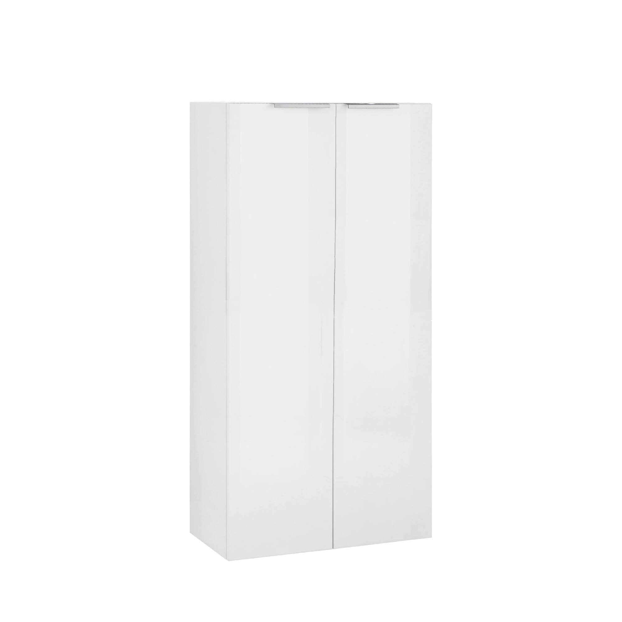 Libreria Donatella, Mobile portalibri con 4 vani, Biblioteca, 70x35h140 cm, Bianco