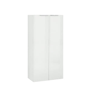 Libreria Donatella, Mobile portalibri con 4 vani, Biblioteca, 70x35h140 cm, Bianco