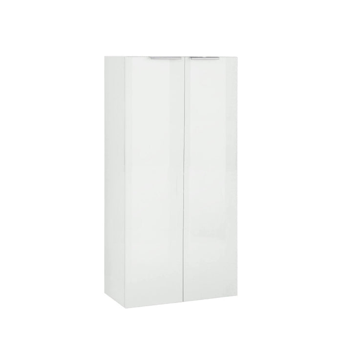 Libreria Donatella, Mobile portalibri con 4 vani, Biblioteca, 70x35h140 cm, Bianco