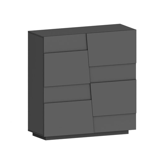 Armadio multiuso 2 ante Aulla, Mobile multifunzione, Armadietto a 2 ante, 120x44h126 cm, Antracite