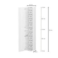 Armadio Multiuso 1 Bassiano, Mobile multiuso a 1 anta, Guardaroba multifunzione, 45x35h190 cm, Bianco