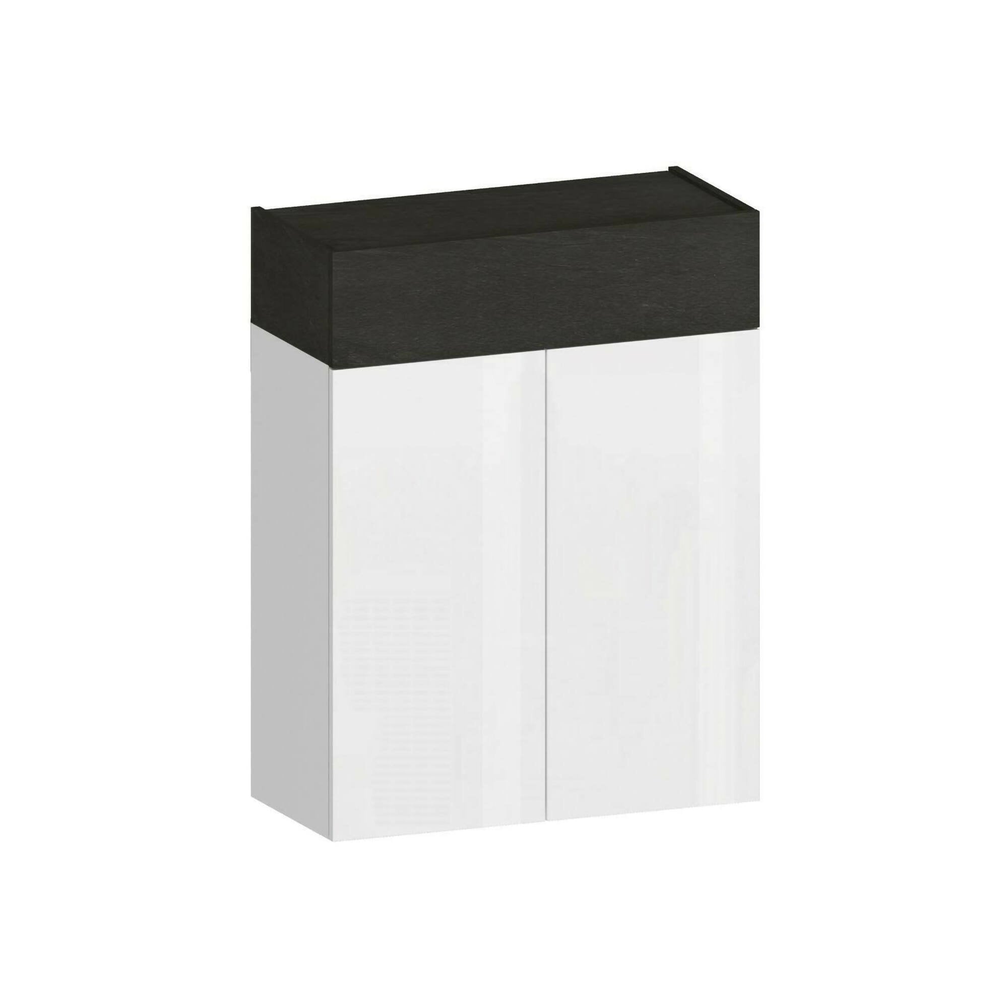 Scarpiera Nala, Porta scarpe salvaspazio a 3 ante, Armadio multifunzione da ingresso, 76x38h100 cm, Bianco e Ardesia