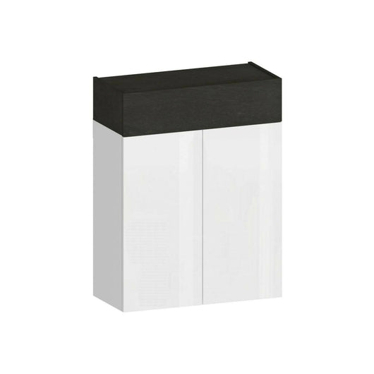 Scarpiera Nala, Porta scarpe salvaspazio a 3 ante, Armadio multifunzione da ingresso, 76x38h100 cm, Bianco e Ardesia