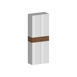 Scarpiera Asklol, Porta scarpe salvaspazio a 5 ante, Armadio multifunzione da ingresso, 76x38h200 cm, Bianco e Rovere