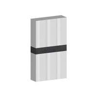 Scarpiera Charoite, Porta scarpe salvaspazio a 7 ante, Armadio multifunzione da ingresso, 114x38h200 cm, Bianco e Ardesia