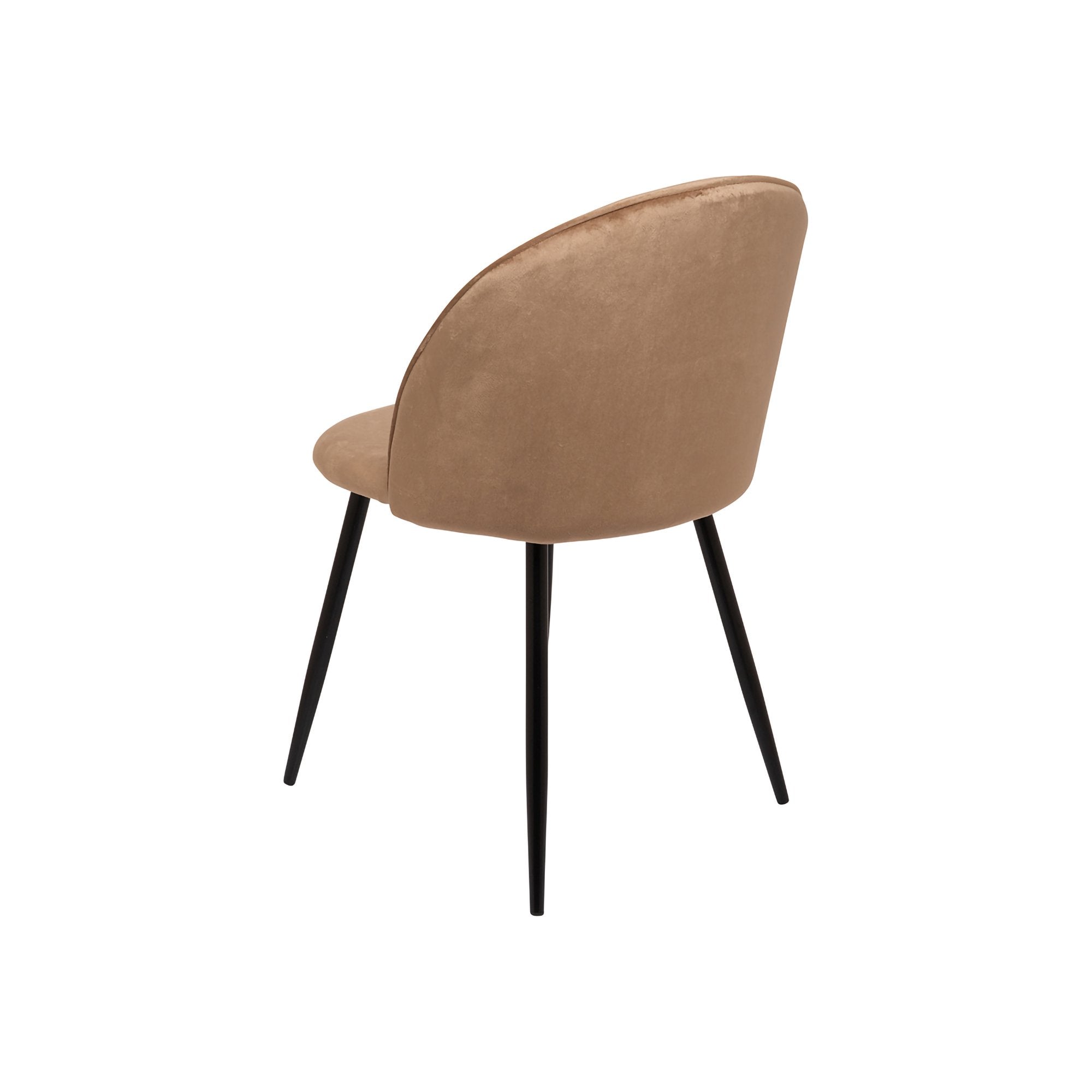 Sedia Achito, Poltrona rivestita in velluto, Sedia da pranzo imbottita, Seduta per riunioni, 51x54h82 cm, Sabbia