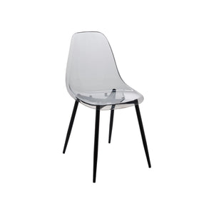 Sedia Amstrong, Poltrona in PET, Sedia da pranzo ergonomica, Seduta per riunioni, 53x46h81 cm, FumÒ©