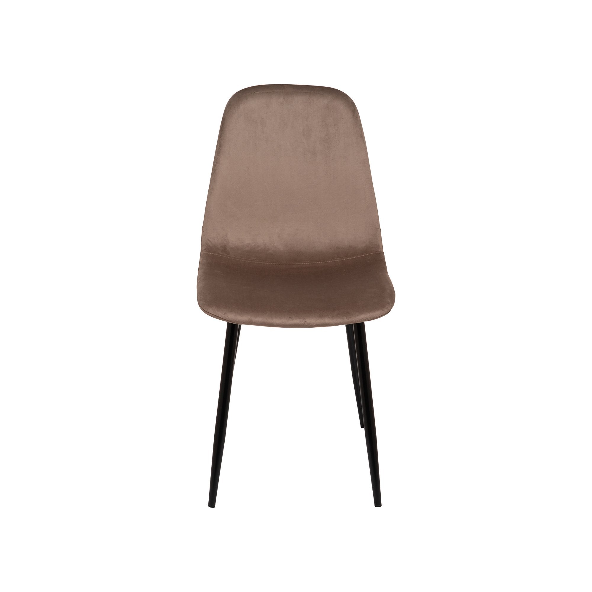 Set di 4 sedie Arter, Poltrona rivestita in velluto, Sedia da pranzo imbottita, Seduta per riunioni, 45x56h87 cm, Grigio