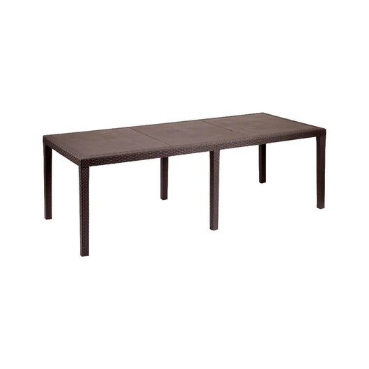 Tavolo da esterno Dmains, Tavolo rettangolare allungabile da pranzo, Tavolo da giardino estensibile multiuso, 100% Made in Italy, Cm 150x90h72, Marrone