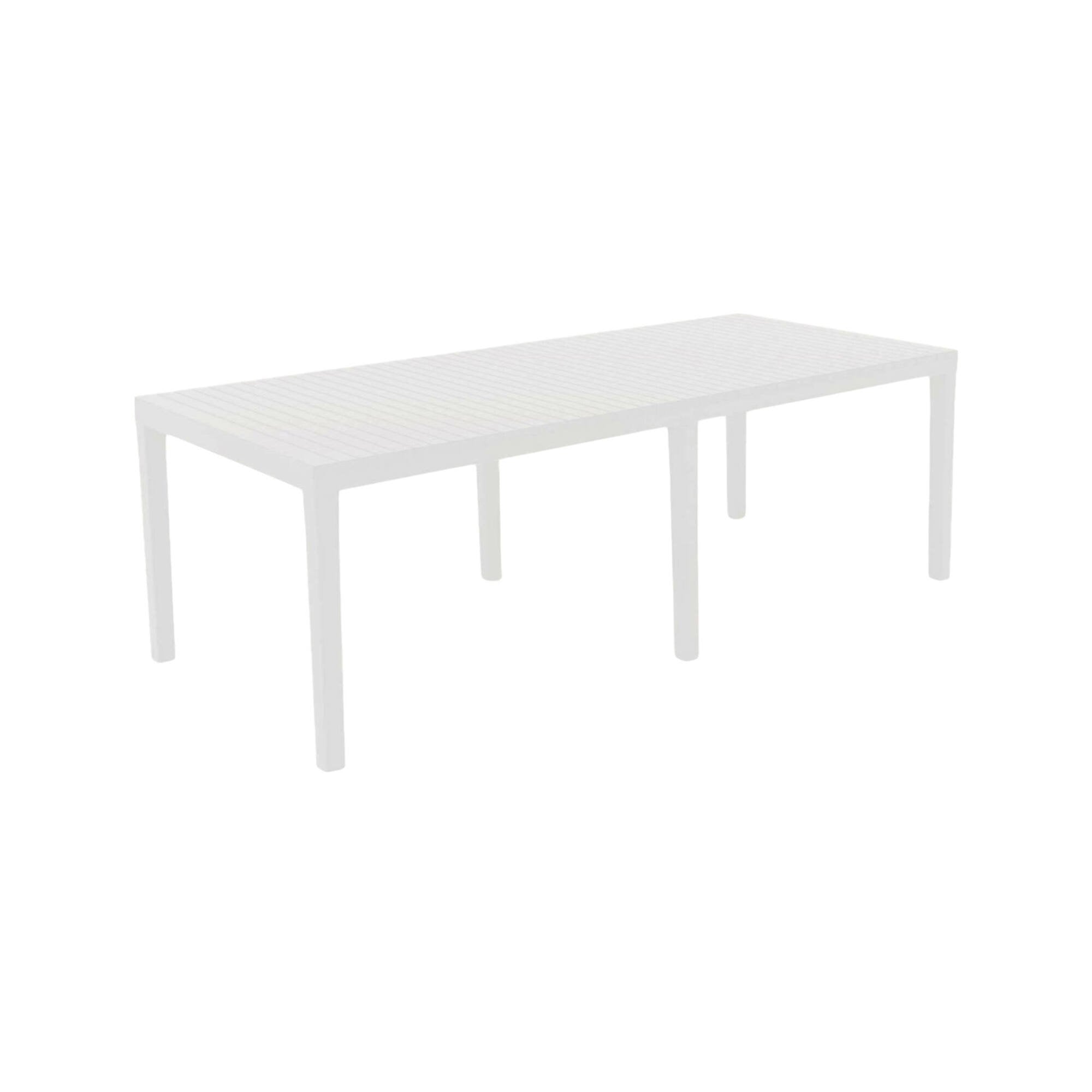 Tavolo da esterno rettangolare allungabile da pranzo Dmica, Tavolo da giardino estensibile, 100% Made in Italy, Cm 150x90h72, Bianco