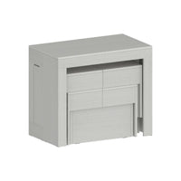 Set tavolo e sedie Auditore, Composizione multiuso, Set con consolle e 2 panche allungabili, 100% Made in Italy, 66x25h45 cm, Bianco