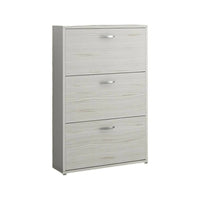 Mobile Portascarpe Mekunu, Scarpiera 3 Vani, 73x25x120h cm Grigio Chiaro