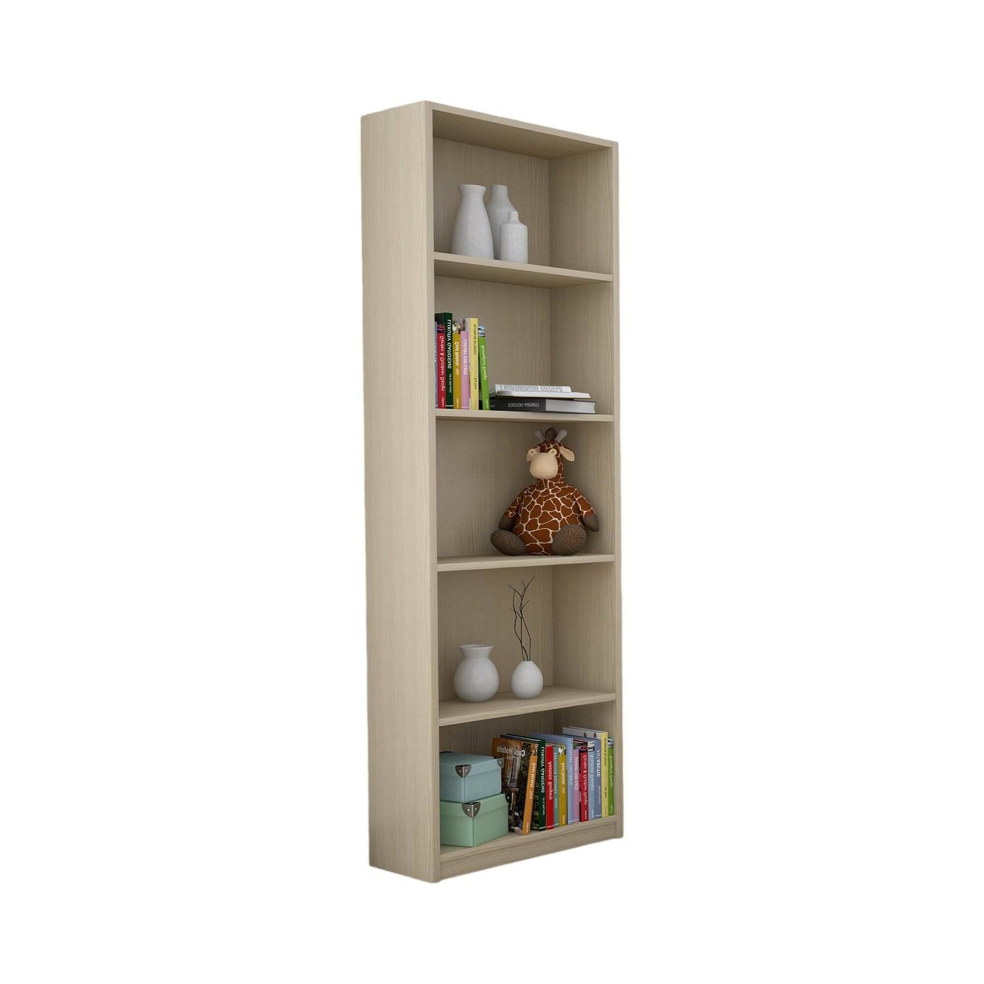 Biblioteca Giordana, Libreria 4 Ripiani, 57x25x186h cm Marrone Rovere