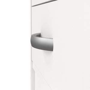 Scrivania a cinque Amor, colore bianco, Misure 109 x 75 x 48 cm