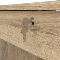 Scrivania con cinque Amor, colore rovere, cm 109 x 76 x 49