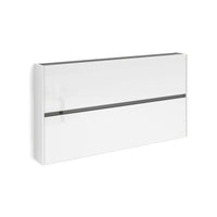 Scarpiera Anedda, Mobile portascarpe, Armadio da ingresso multiuso, Mobiletto per calzature, Made in Italy, 160x19h85 cm, Bianco lucido