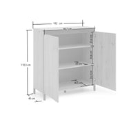 Credenza Tokyo, Buffet da soggiorno, Madia da salotto, Dispensa da cucina, Made in Italy, 100x40h110 cm, Rovere Nodi e Antracite