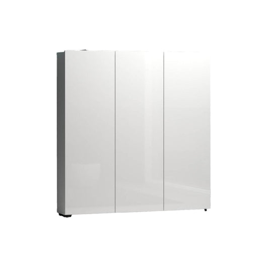 Armadio multiuso grande Onice, Mobile multifunzionale, Mobiletto scarpiera, Guardaroba porta scarpe, Made in Italy, 110x19h115 cm, Bianco lucido