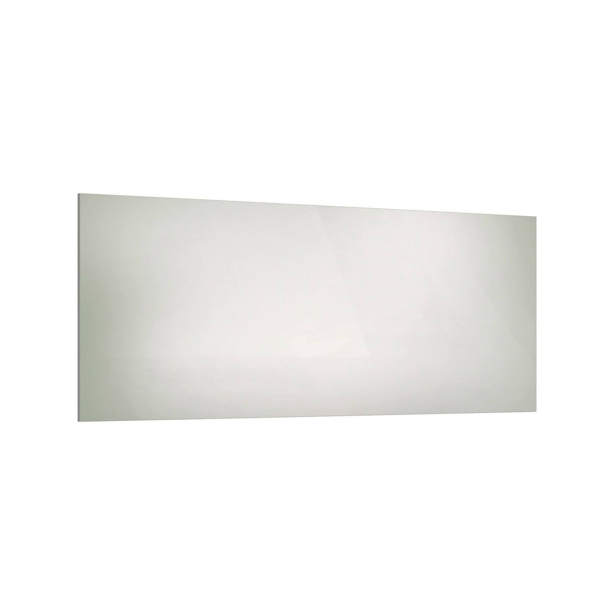 Specchio Ayana, Specchiera, Articolo d'arredo a muro, Decorazione con specchio, Made in Italy, 160x2h65 cm, Bianco lucido