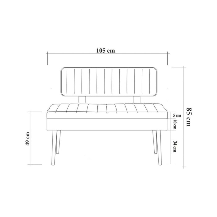 Panca Salento, Panchina multiuso, Seduta per ospiti, Cassapanca multifunzione, 90x39h40 cm, Noce e Antracite