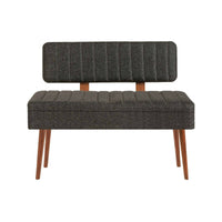 Panca Salento, Panchina multiuso, Seduta per ospiti, Cassapanca multifunzione, 90x39h40 cm, Noce e Antracite