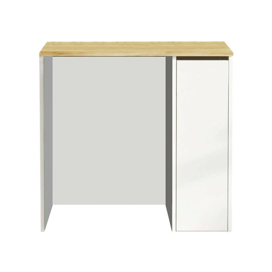 Armadio multiuso grande Axel, Mobile multifunzionale, Mobiletto scarpiera, Guardaroba porta scarpe, 94x60h88 cm, Noce e Bianco