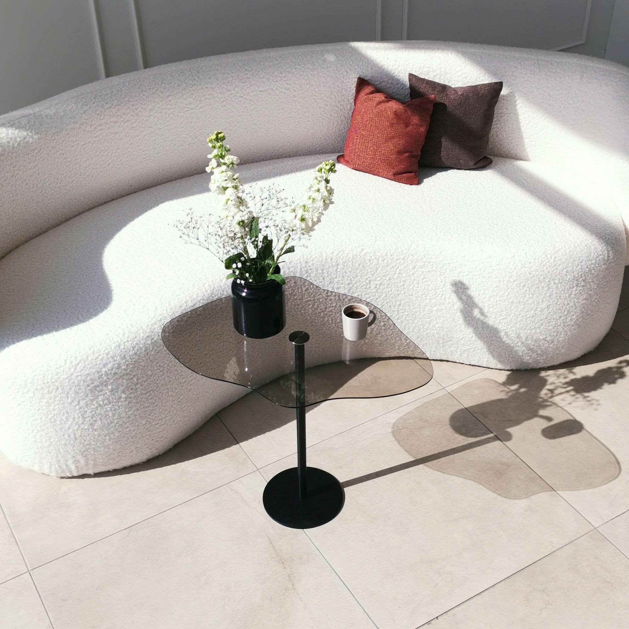 Tavolino da salotto Mensa, Tavolo basso da caffè, Portariviste per divano, Ripiano da soggiorno, 60x45h50 cm, Nero