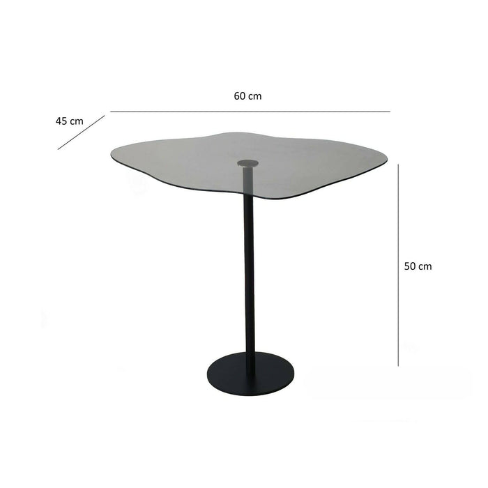 Tavolino da salotto Mensa, Tavolo basso da caffè, Portariviste per divano, Ripiano da soggiorno, 60x45h50 cm, Nero