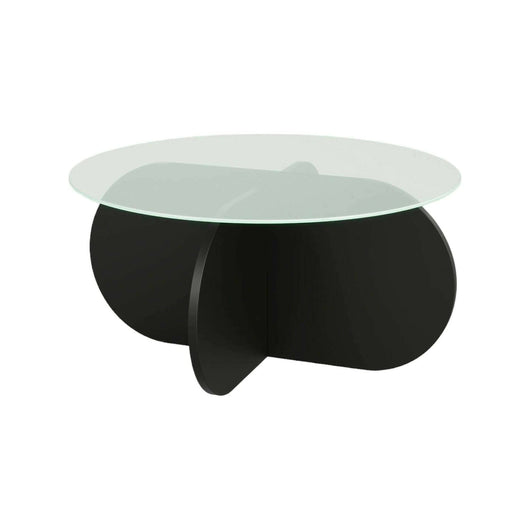 Tavolino da salotto Nila, Tavolo basso da caffè, Portariviste per divano, Ripiano da soggiorno, 75x75h35 cm, Nero