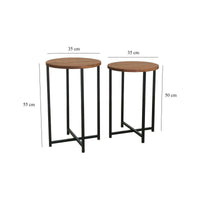 Tavolino da salotto Gwenllian, Tavolo basso da caffè, Portariviste per divano, Ripiano da soggiorno, 70x35h55 cm, Quercia