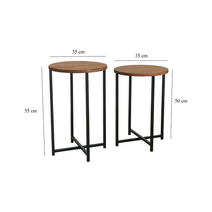 Tavolino da salotto Gwenllian, Tavolo basso da caffè, Portariviste per divano, Ripiano da soggiorno, 70x35h55 cm, Quercia