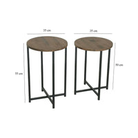 Tavolino da salotto Gwenllian, Tavolo basso da caffè, Portariviste per divano, Ripiano da soggiorno, 70x35h55 cm, Noce