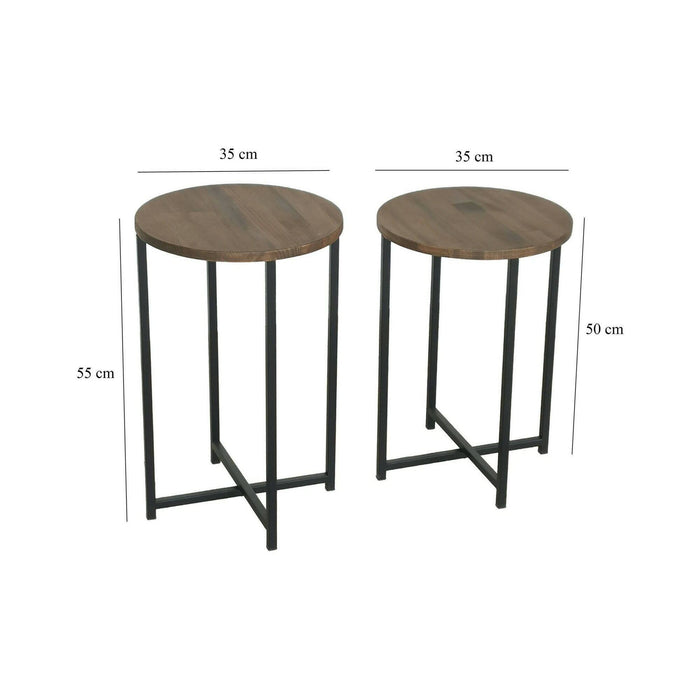 Tavolino da salotto Gwenllian, Tavolo basso da caffè, Portariviste per divano, Ripiano da soggiorno, 70x35h55 cm, Noce