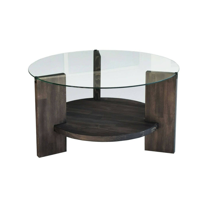 Tavolino da salotto Felino, Tavolo basso da caffè, Portariviste per divano, Ripiano da soggiorno, 75x75h40 cm, Antracite